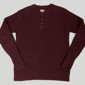 LL Bean Ribbed Military Elbow Pad Sweater XXLT